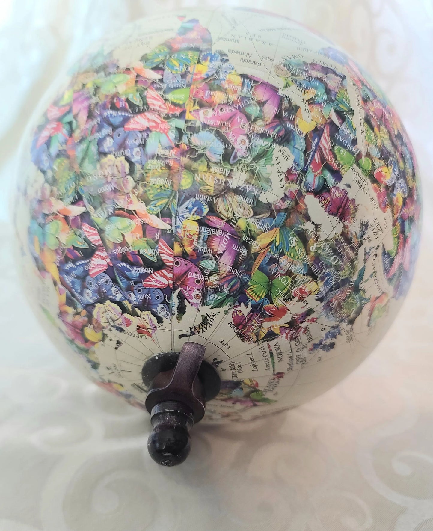 Vintage Globe Art Butterfly Globe Art.