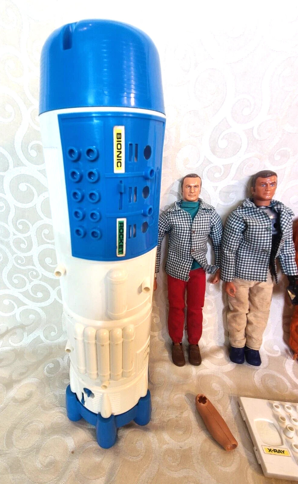 Vintage 6 Million Dollar Man Action Figures W/Extra.