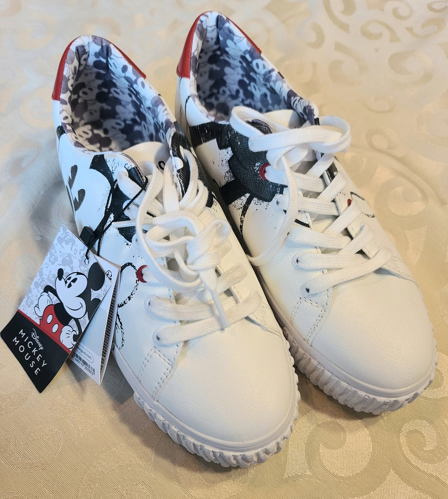 DESIGUAL Fancy Mickey Sneaker Women’s 8 - White. New. No box. has never been used.